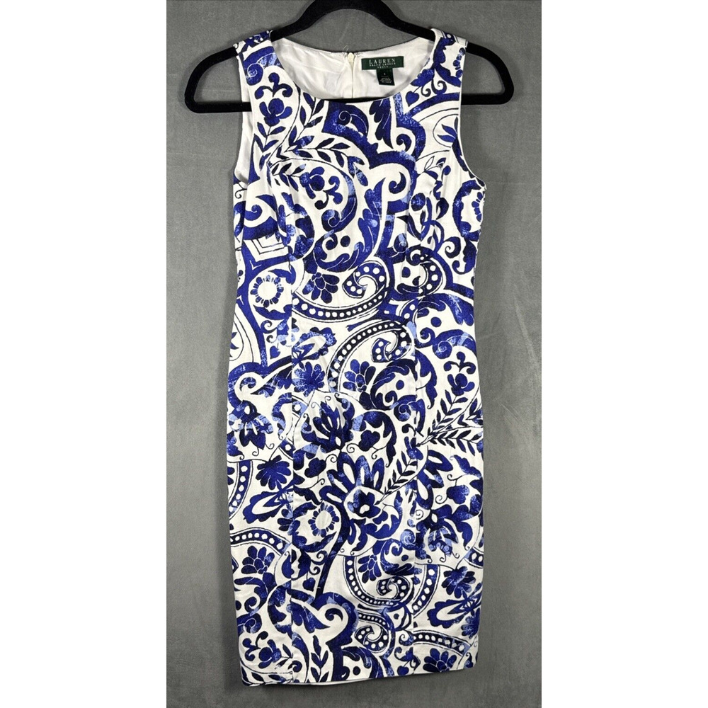 Blue and White Floral Dress